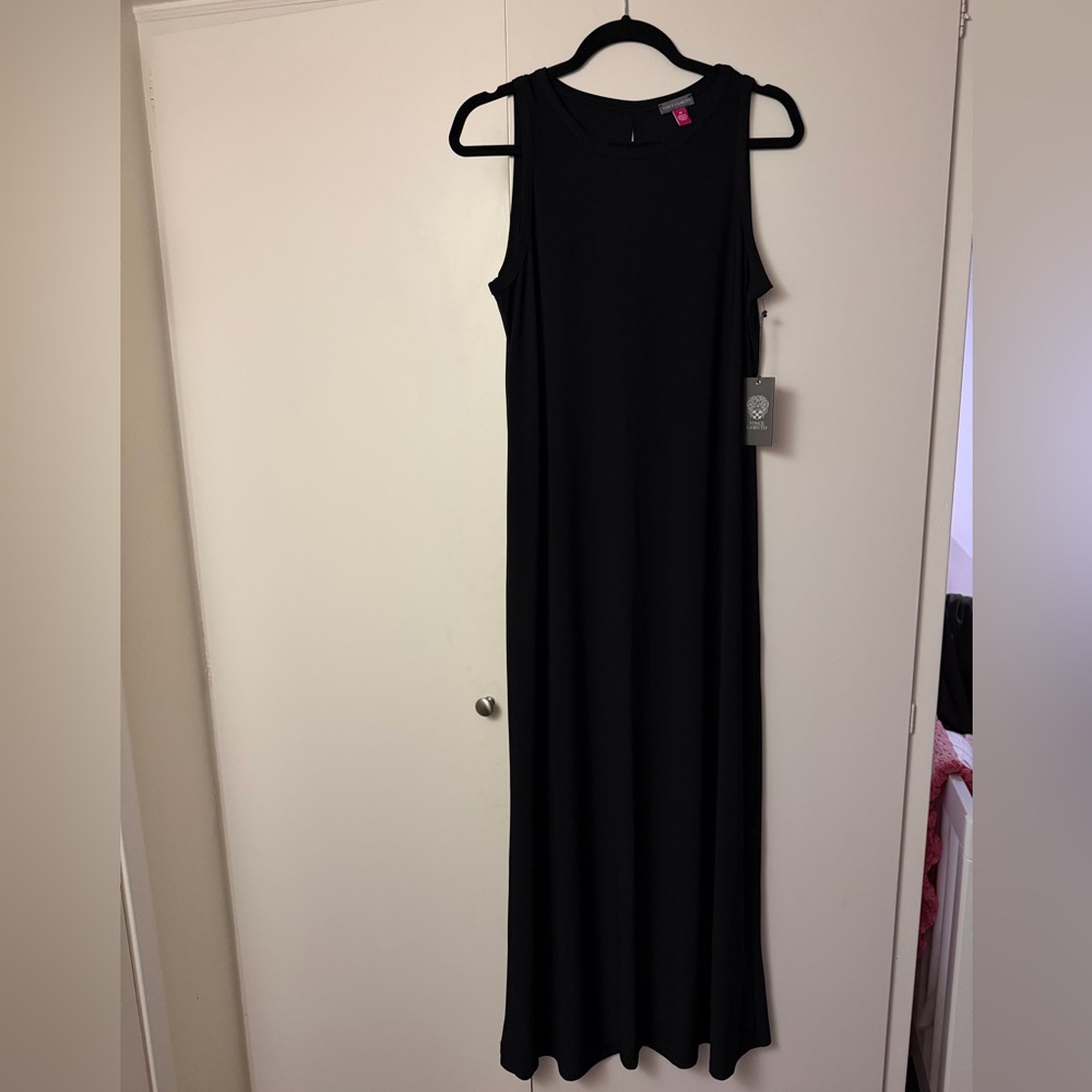 NWT Vince Camuto Black Sleeveless Maxi Dress